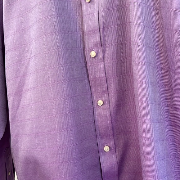 Tailorbyrd 100% cotton XL long sleeve button down in purple - Picture 4 of 7